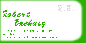 robert bachusz business card